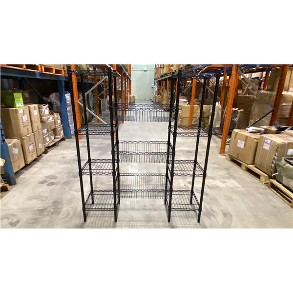 9 BLACK METAL 4 TIER COMBINATION RACKS