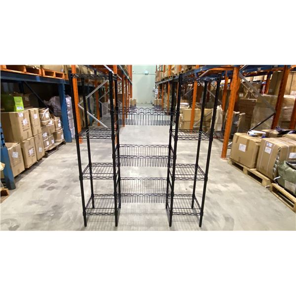 9 BLACK METAL 4 TIER COMBINATION RACKS