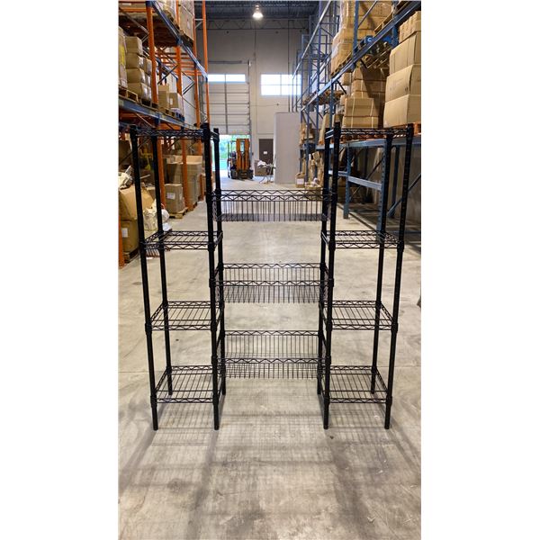 9 BLACK METAL 4 TIER COMBINATION RACKS