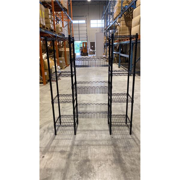 9 BLACK METAL 4 TIER COMBINATION RACKS