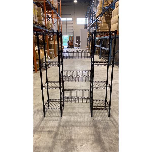 9 BLACK METAL 4 TIER COMBINATION RACKS