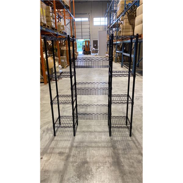 9 BLACK METAL 4 TIER COMBINATION RACKS