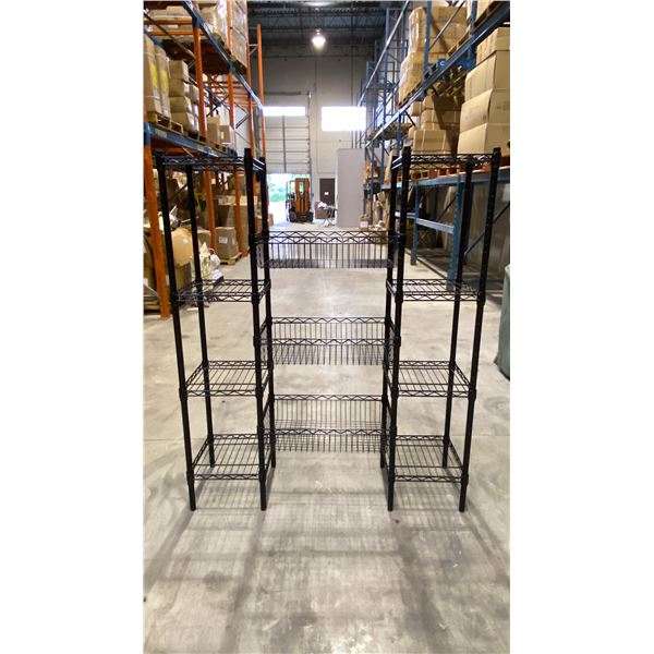 9 BLACK METAL 4 TIER COMBINATION RACKS