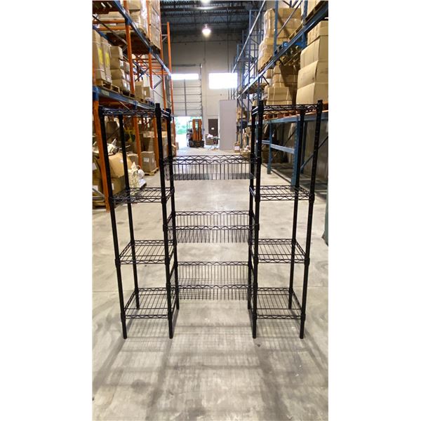 9 BLACK METAL 4 TIER COMBINATION RACKS