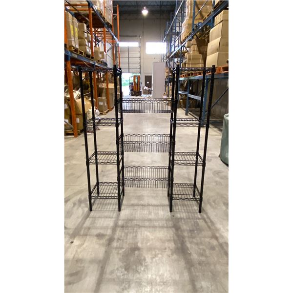 9 BLACK METAL 4 TIER COMBINATION RACKS