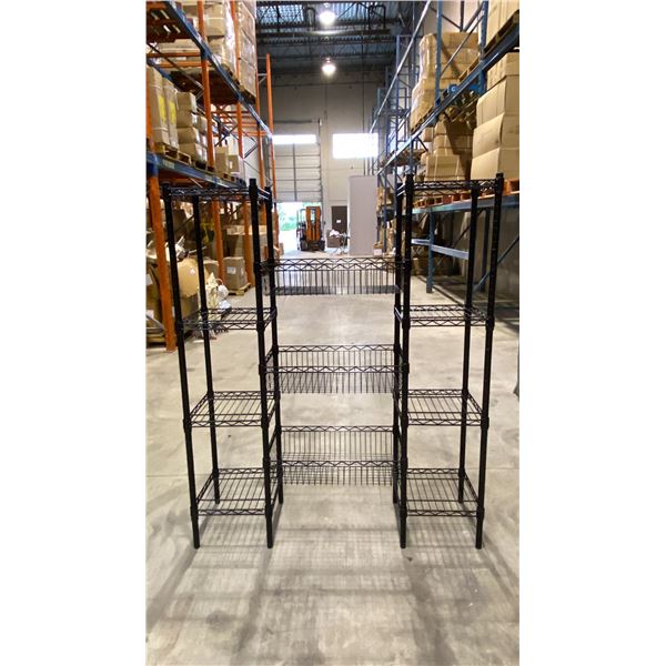 9 BLACK METAL 4 TIER COMBINATION RACKS