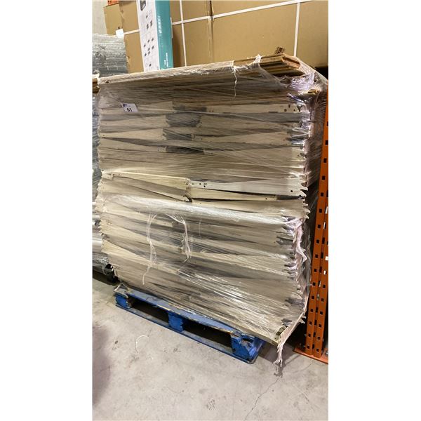 3 PALLETS OF ASSORTED PEGBOARD SHELVING WITH METAL SHELVES
