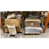 Image 5 : PALLET OF ASSORTED READING GLASSES, FOLDING TABLE BASES, WHITE MOBILE RETAIL DISPLAY BINS & CANES