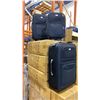 Image 3 : 1 PALLET OF APPROX 16 BLACK 3PC LUGGAGE SETS