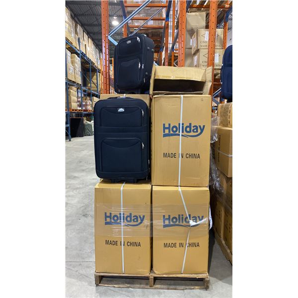 1 PALLET OF APPROX 16 BLACK 3PC LUGGAGE SETS