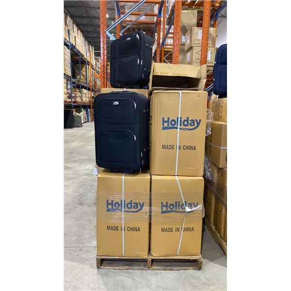 1 PALLET OF APPROX 16 BLACK 3PC LUGGAGE SETS