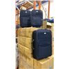 Image 3 : 1 PALLET OF APPROX 16 BLACK 3PC LUGGAGE SETS
