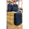 Image 3 : 1 PALLET OF APPROX 16 BLACK 3PC LUGGAGE SETS