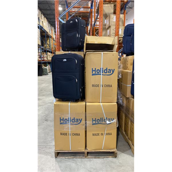 1 PALLET OF APPROX 16 BLACK 3PC LUGGAGE SETS
