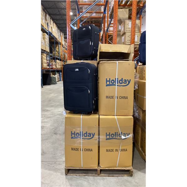 1 PALLET OF APPROX 16 BLACK 3PC LUGGAGE SETS