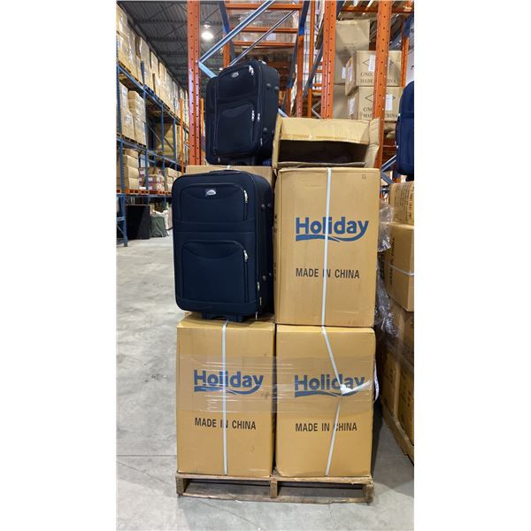 1 PALLET OF APPROX 16 BLACK 3PC LUGGAGE SETS