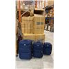 Image 1 : 1 PALLET OF APPROX 16 BLUE 3PC LUGGAGE SETS