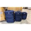 Image 3 : 1 PALLET OF APPROX 16 BLUE 3PC LUGGAGE SETS
