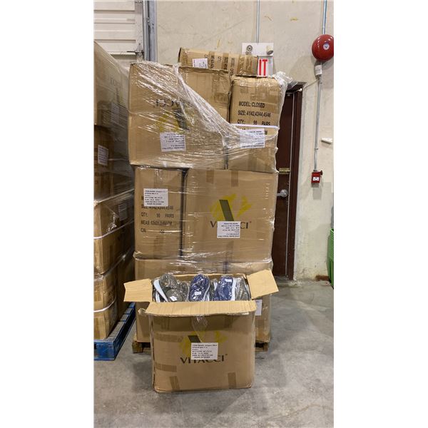 1 PALLET OF ASSORTED SIZED MENS SLIPPERS - APPROX 90 PER CASE APPROX 16 CASES PER PALLET