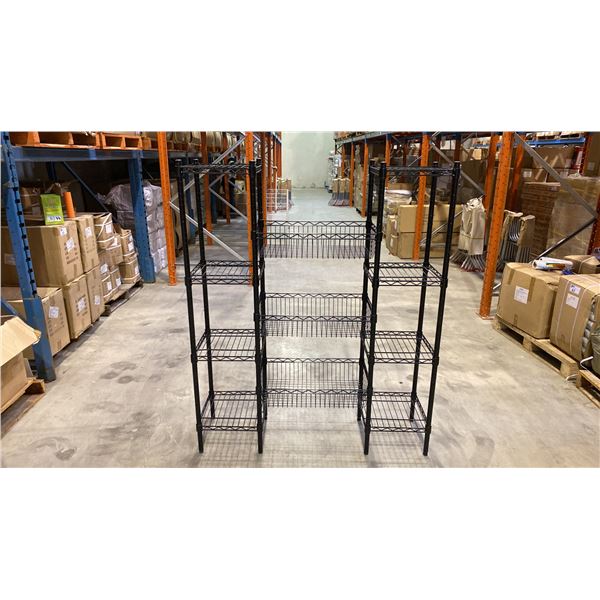 APPROX 7 PALLETS OF BLACK METAL 4 TIER COMBINATION RACKS