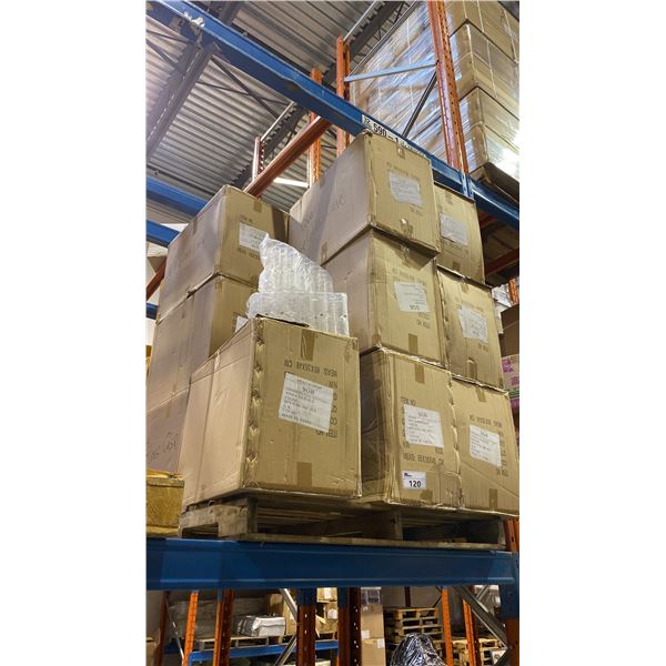 PALLET OF APPROX 16 CASES OF PVC GLASSES CASES WITH CLEANER