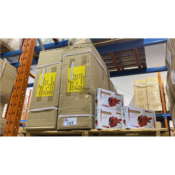 PALLET OF PLASTIC PRICE LABEL GUNS APPROX 5 CASES OF 50 PCS EACH