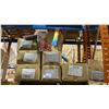 Image 1 : PALLET OF PLASTIC DUSTERS & CUSHION COVERS