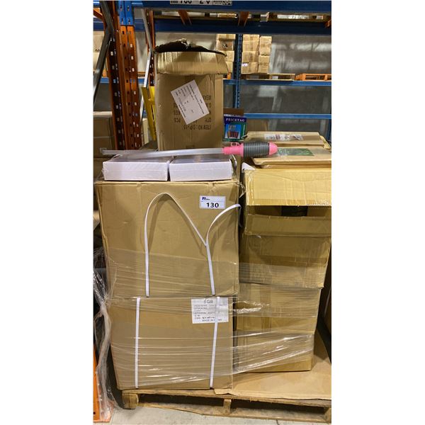PALLET OF PLASTIC SIPHON PUMPS & BAMBOO CUTTING BOARDS
