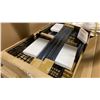 Image 4 : PALLET OF WET FLOOR SIGNS, ASSORTED SIZED FLIP FLOPS, PAINT TRAYS, BLACK WIRE SHELVING POST &