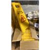 Image 5 : PALLET OF WET FLOOR SIGNS, ASSORTED SIZED FLIP FLOPS, PAINT TRAYS, BLACK WIRE SHELVING POST &