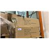 Image 1 : PALLET OF PLASTIC RECTANGULAR CONTAINERS, LARGE TWIG HANGING LANTERNS & SCOURING SPONGES