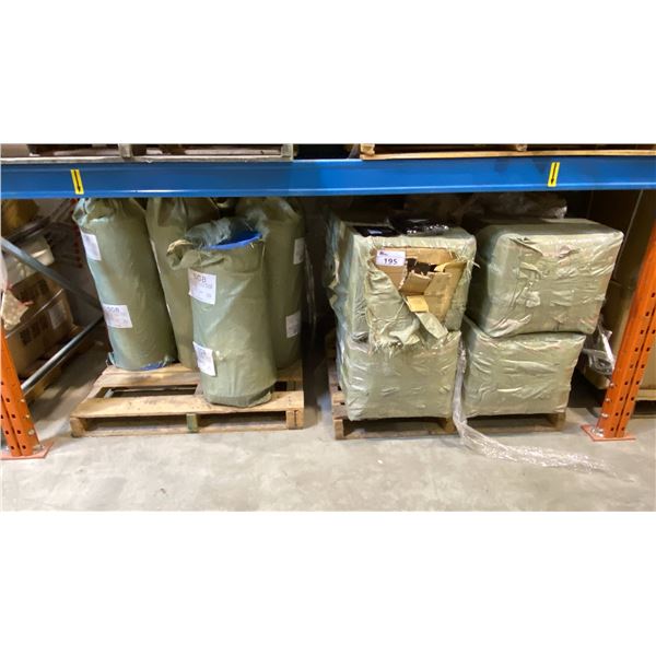 2 PALLETS OF PLASTIC ROUND COLANDERS & FABRIC FACE MASKS