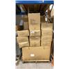Image 1 : PALLET OF 3" RUBBER CASTERS, PLASTIC PAINT TRAYS & METAL GARDEN ORNAMENTS