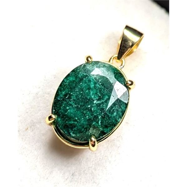1.8 Gram Certified Silver Emerald gemstone Pendant ($2,800 Appraisal)