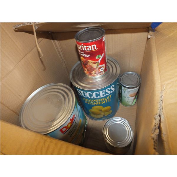9 Cans Of Assorted Canned Goods