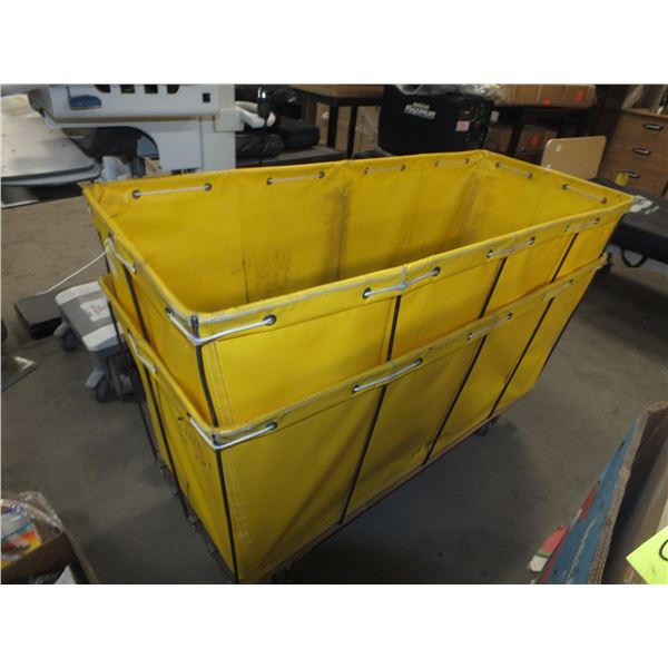 Two Laundry Carts On Wheels