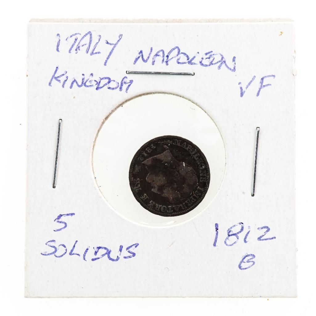 Italy Napoleon Kingdom 5 Soldus VF (1812B)