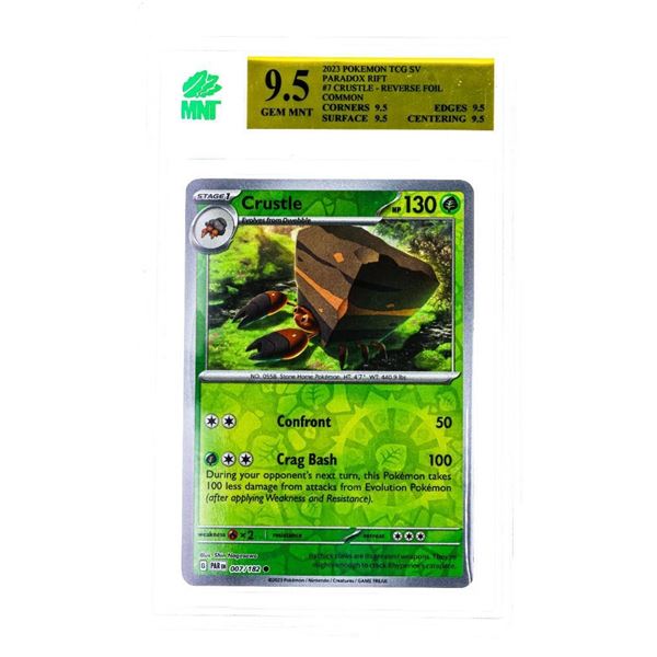 SR - Crustle Reverse Holo 2023 Pokemon Paradox Rift PAR Z6 #007 MNT 9.5