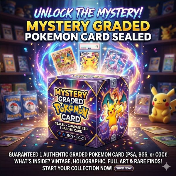 VAULT EXCLUSIVE - Mystery Graded Pokemon Card Sealed