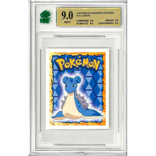 MR - Lapras #131 1999 Merlin Pokemon Stickers Graded 9