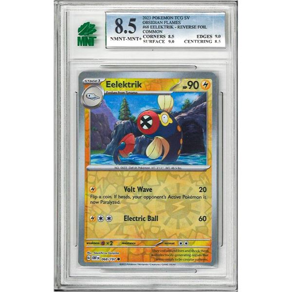 SR - Pokemon Eelektrik SV03: Obsidian Flames 068/197  graded 8.5