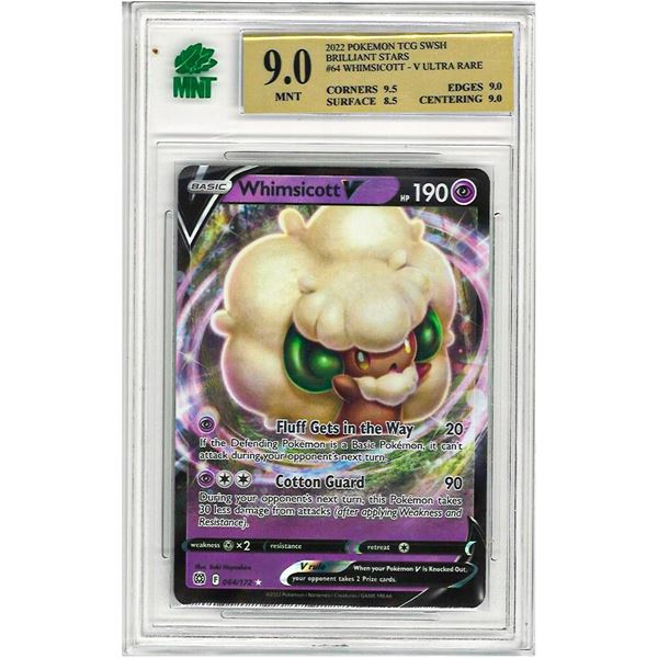 SE - Whimsicott V 064/172 Brilliant Stars Pokemon Card TCG  064/172 Graded 9
