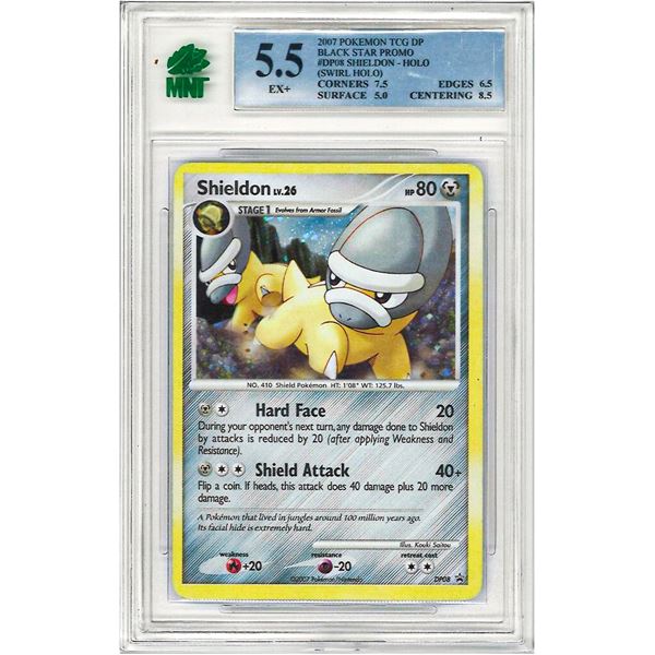 SR - Shieldon DP08 Pokemon Card Black Star Promo 80 HP Graded 5.5 MNT