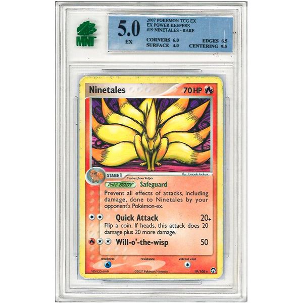 MR - Ninetales 19/108 EX Power Keepers Non Holo PokŽmon Card Graded 5 MNT