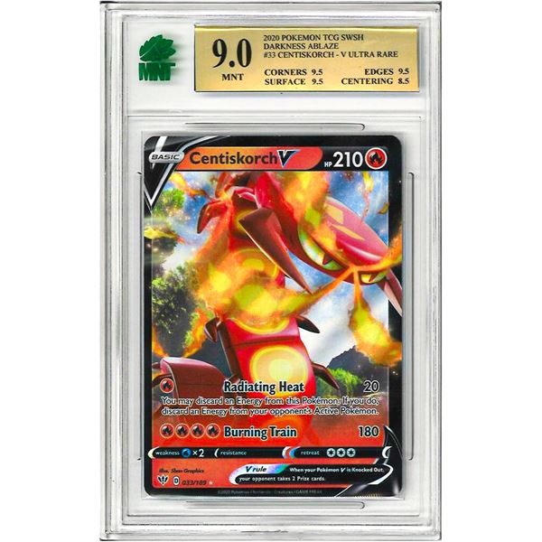 SE - Pokemon TCG Centiskorch V 033/189 SWSH: Darkness Ablaze Ultra Rare 033/189 graded 9