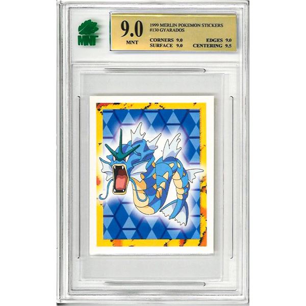 MR - Gyarados #130 1999 Merlin Pokemon Stickers Graded 9