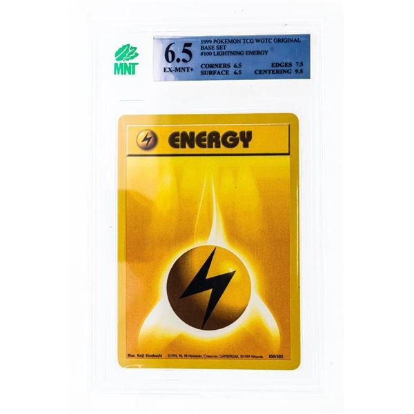 SR - 1999 Pokemon TCG Base Set Lightning Energy 100/102 MNT 6.5
