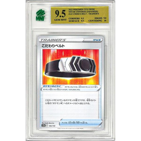 MR - Choice Belt S12a 145/172 VSTAR Universe Pokemon Card Japanese 145/172 graded 9.5