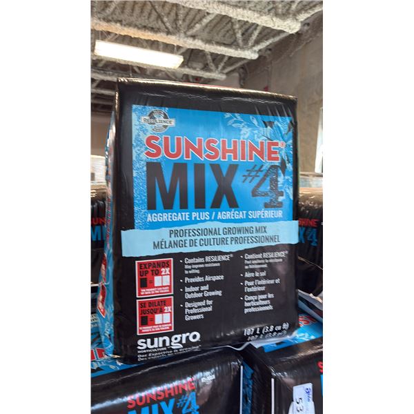 SUN GRO SUNSHINE MIX #4 PROFESSIONAL GROWING MIX 107 LITER PEAT-PERLITE GROWING MEDIUM