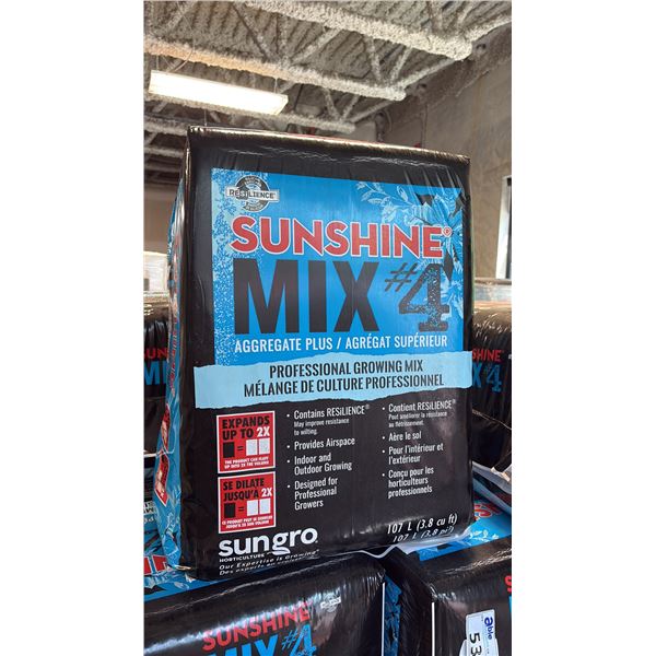SUN GRO SUNSHINE MIX #4 PROFESSIONAL GROWING MIX 107 LITER PEAT-PERLITE GROWING MEDIUM